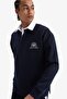 Boxy Fit Shirt Collar Sportsman Sweatshirt F4396Ax25Au - 3