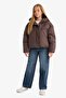 Water Repellent Waterproof Hooded Zippered Coat Girl Child E9980A825Au - 2