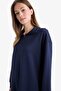 Regular Fit Zippered Collar Long Sleeve Tunic F5771Ax25Au - 4