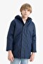 Windproof Waterproof Hooded Plush Lining Raincoat Boys C4315A825Au - 3