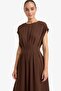 Crew Neck Linen Blend Short Sleeve Maxi Dress G1461AX25AU - 7