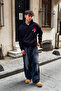 Angels Guard Our Hearts Printed Oversize Unisex Black Hoodie - 3