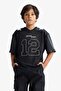 Oversize Wide Fit V-Neck Printed Short Sleeve T-Shirt Boys G1684A825Au - 7