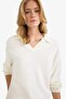 Oversized Polo Collar Knitwear Sweater F9126Ax25Wn - 4