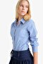 Fitted Poplin Long Sleeve Shirt G0996Ax25Au - 4