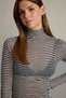 Turtleneck Striped Long Sleeve T-Shirt G0741Ax25Sm - 3