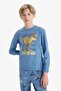 100% Cotton Dinosaur Printed Elastic Waist Pajama Set for Boys F1891A825AU - 3