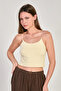 Women's Rope Strap Crop Tank Top - Yellow - 4