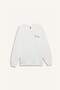 Oversize Long Sleeve Ecru Cotton Crew Neck Printed Thick Sweatshirt F7881Ax25Au - 7