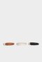 Women's Faux Leather 3-Piece Casual Belt F3366Axns