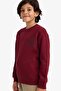 Boy's Crew Neck Basic Plain Soft Fleece Sweatshirt E9595A825Au