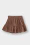 3-Piece Set Floral Print Ribbed Knit Long-Sleeved T-Shirt Velvet Skirt Tights Baby Girl G0086 - 3