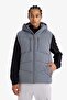 Water Repellent Regular Fit K Hooded Windproof Zippered Coat C6053Ax25Wn - 6