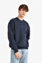Boxy Fit Crew Neck Soft Fleece Lined Printed Sweatshirt X8282AZ25AU - 6