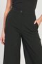 Women's high waist wide leg culotte pants - black - 2