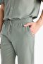 Regular Fit Elastic Waist Cotton Trousers D2671Ax25Au - 5