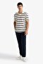 Polo Neck Striped Pique Short Sleeve T-Shirt F9680Ax25Sm - 2