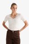 100% Cotton Slim Fit V-Neck Ribbed Camisole T-Shirt G2545Ax25Au - 4