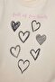Crew Neck Heart Patterned 2'Li Long Sleeve T-Shirt Baby Girl E9012A525Au - 3