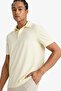 Standard Fit Polo Neck Basic Plain Sportsman Woven Short Sleeve T-Shirt F8637Ax25Au - 5