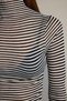 Turtleneck Striped Long Sleeve T-Shirt G0741Ax25Sm - 4