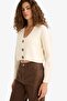 Regular Fit V-Neck Buttoned Knitwear Cardigan R1389Az25Wn - 3