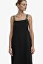 Square Neck Crepe Short Sleeve Midi Dress G1528AX25AU - 8