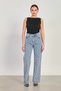 Women's J63 Baklava Stone Printed Palazzo Jean Trousers - Light Blue