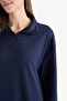 Regular Fit Zippered Collar Long Sleeve Tunic F5771Ax25Au - 5