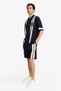 Standard Fit Waist Lace-Up Color Block Knitwear Shorts F8546Ax25Au - 4