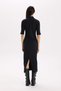 Bodycon Body-Hugging Polo Neck Ribbed Camisole Short Sleeve Midi Dress D8296Ax25Sp - 5