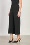 Women's high waist wide leg culotte pants - black - 4
