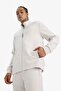 Ultra Soft Standard Fit Stand Collar Scuba Diver Fabric Zippered Cardigan E9337Ax25Au - 3