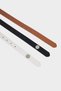 Women's Faux Leather 3-Piece Casual Belt F3366Axns - 3