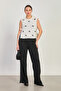 Women's bow-tie side knit sweater - natural - 3