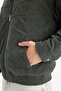 Oversize Wide Fit Shirt Collar Elastic Waist Zipper Inside Pocket Velvet Coat E9186Ax25Au - 5