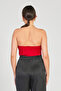 Women's Buckle-Neck Collar Blouse - Red - 5