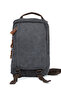 Black Mini Canvas Backpack - Multi-Compartment