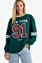 100% Cotton Loose Fit Back Printed Sweatshirt F8913Ax25Au - 4