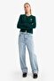 Slim Fit Slim Fit Crew Neck Buttoned Cardigan F1744Ax25Wn - 2