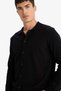 100% Cotton Standard Fit Polo Neck Knitwear Cardigan F5863Ax25Wn - 4
