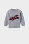 Crew Neck Car Printed Knitwear Sweater for Baby Boy F2586A525Wn - 3