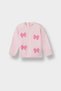 Crew Neck Bowknot Knitwear Sweater for Baby Girl F2589A525Wn