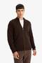 Standard Fit Mock Neck Zippered Wool Blend Knit Cardigan F2983AX25WN - 3