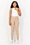 Women Regular Fit Textured Jogger Pants, Beige - 2