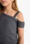 Stone Printed Athlete Girl's T-Shirt F9271A825Hs - 5