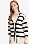 Regular Fit V Neck Striped Buttoned Tunic Knitwear Cardigan D2445Ax25Au - 4