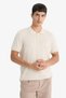 Standard Fit Button Polo Neck Knitwear Short Sleeve T-Shirt G1056Ax25Au - 3