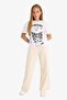 Elastic Waist Wide Leg Sweatpants for Girls E1836A825Au - 3