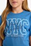 Relax Fit Crew Neck Printed Short Sleeve T-Shirt Girl Child G0469A825Au - 5